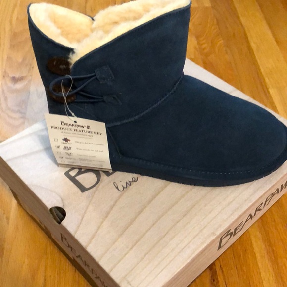 NWT BearPaw Dark Blue Boot - Picture 1 of 6